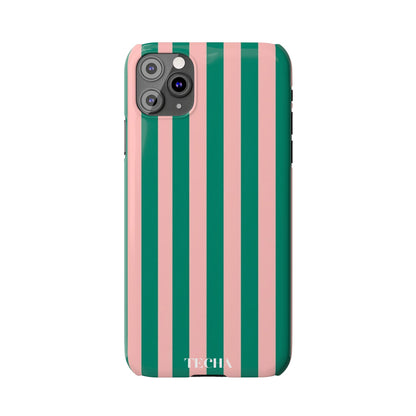 Striped Pink & Green