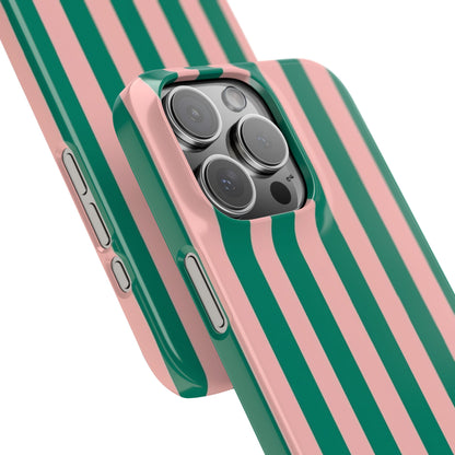 Striped Pink & Green