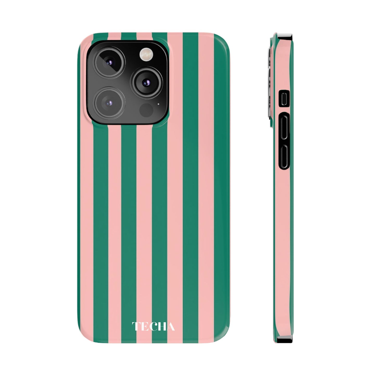 Striped Pink & Green