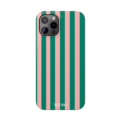 Striped Pink & Green