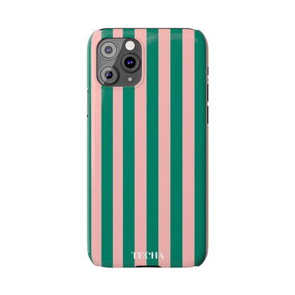 Striped Pink & Green