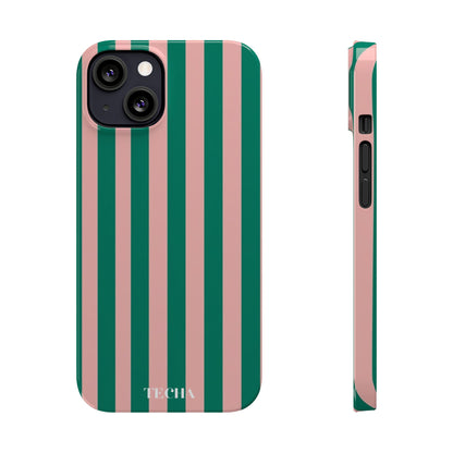 Striped Pink & Green