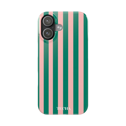 Striped Pink & Green