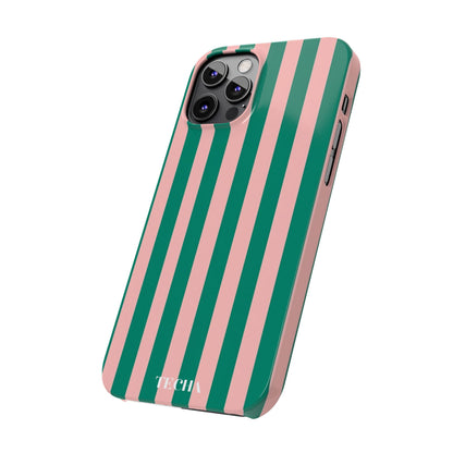 Striped Pink & Green