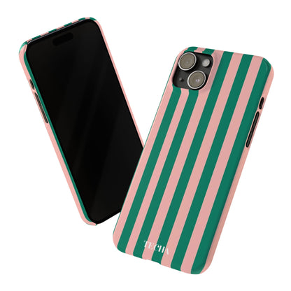 Striped Pink & Green