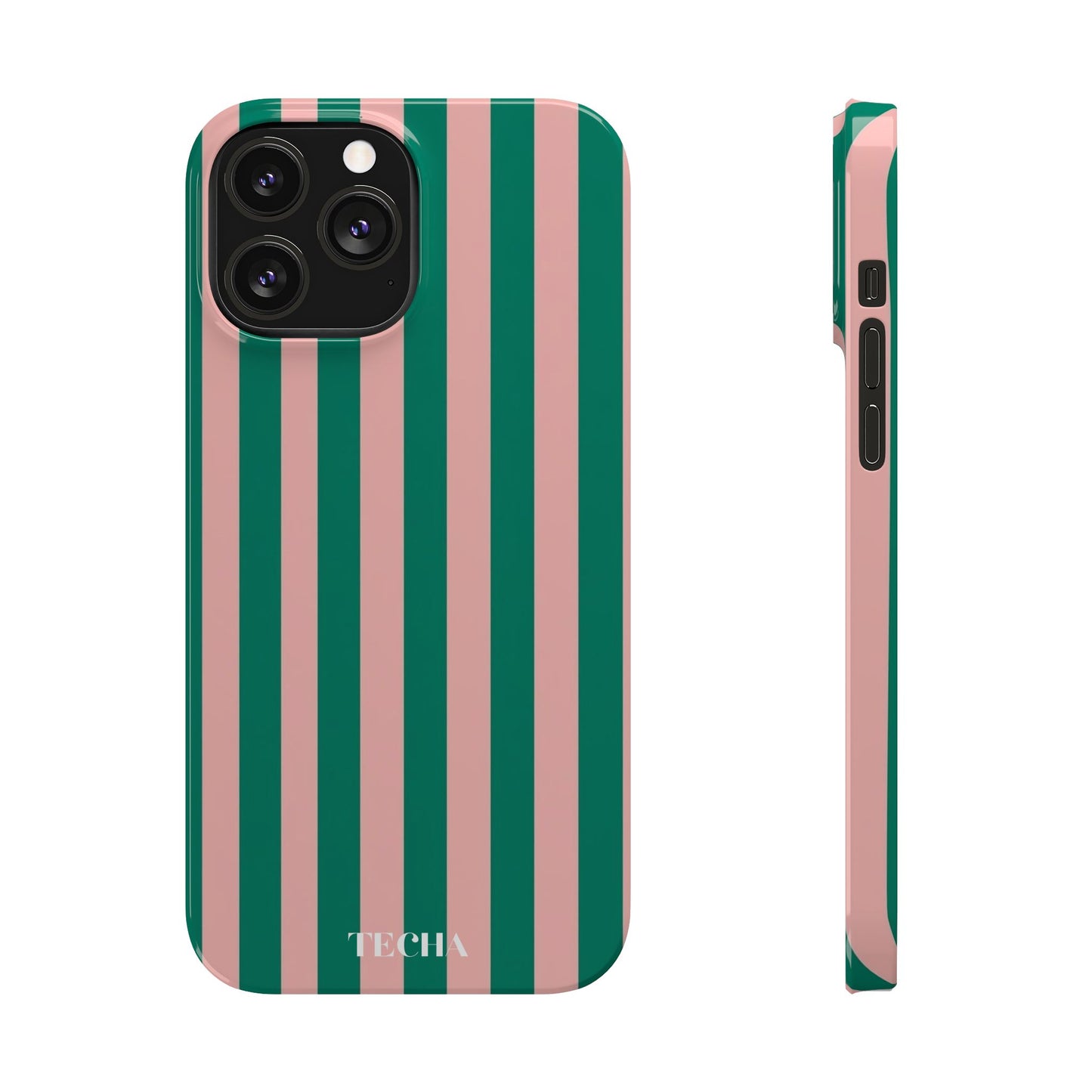 Striped Pink & Green