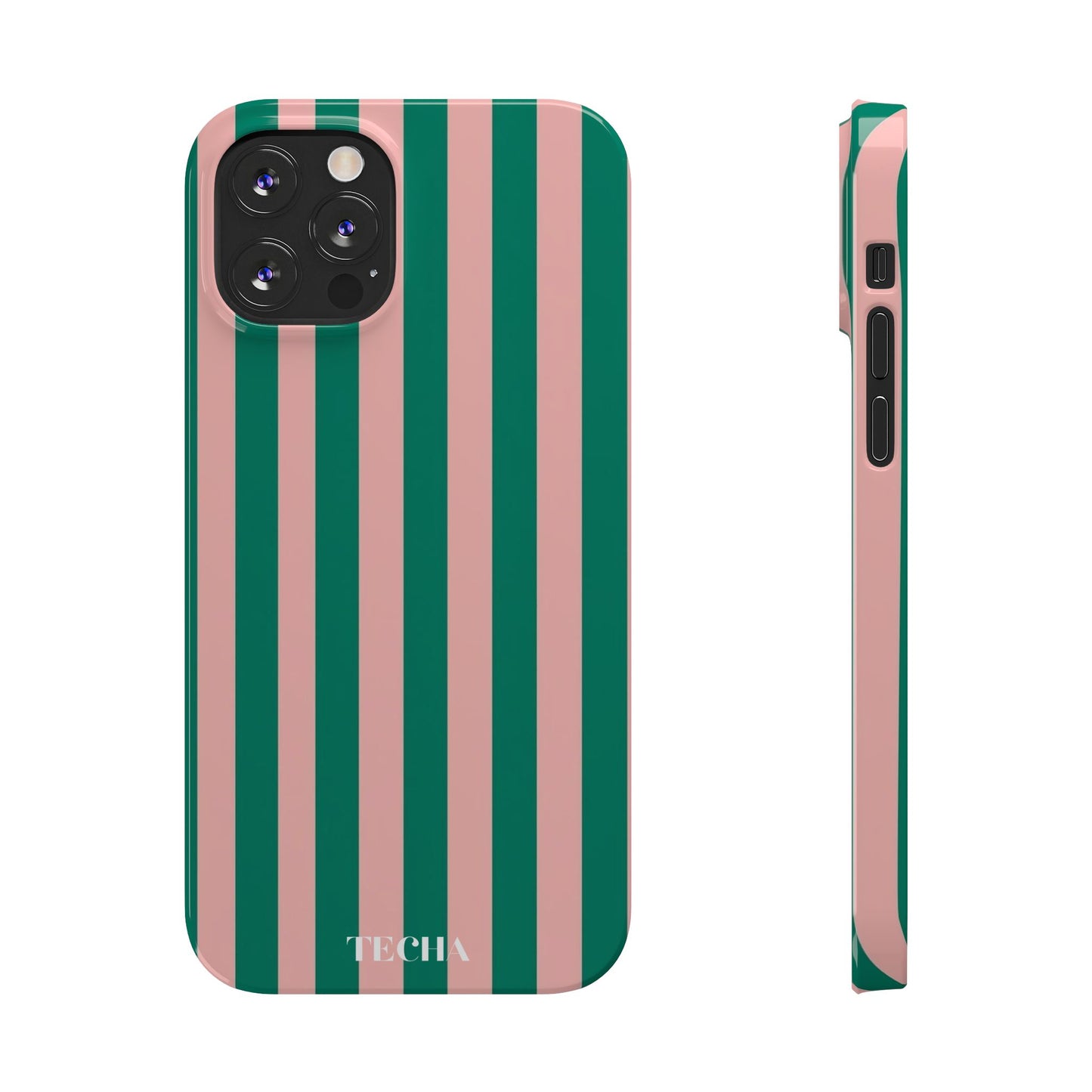 Striped Pink & Green