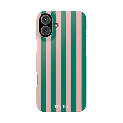 Striped Pink & Green