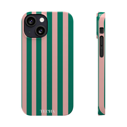 Striped Pink & Green