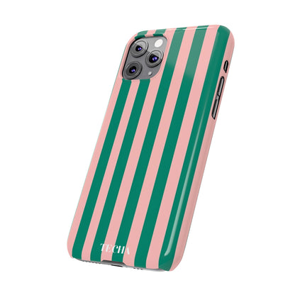 Striped Pink & Green