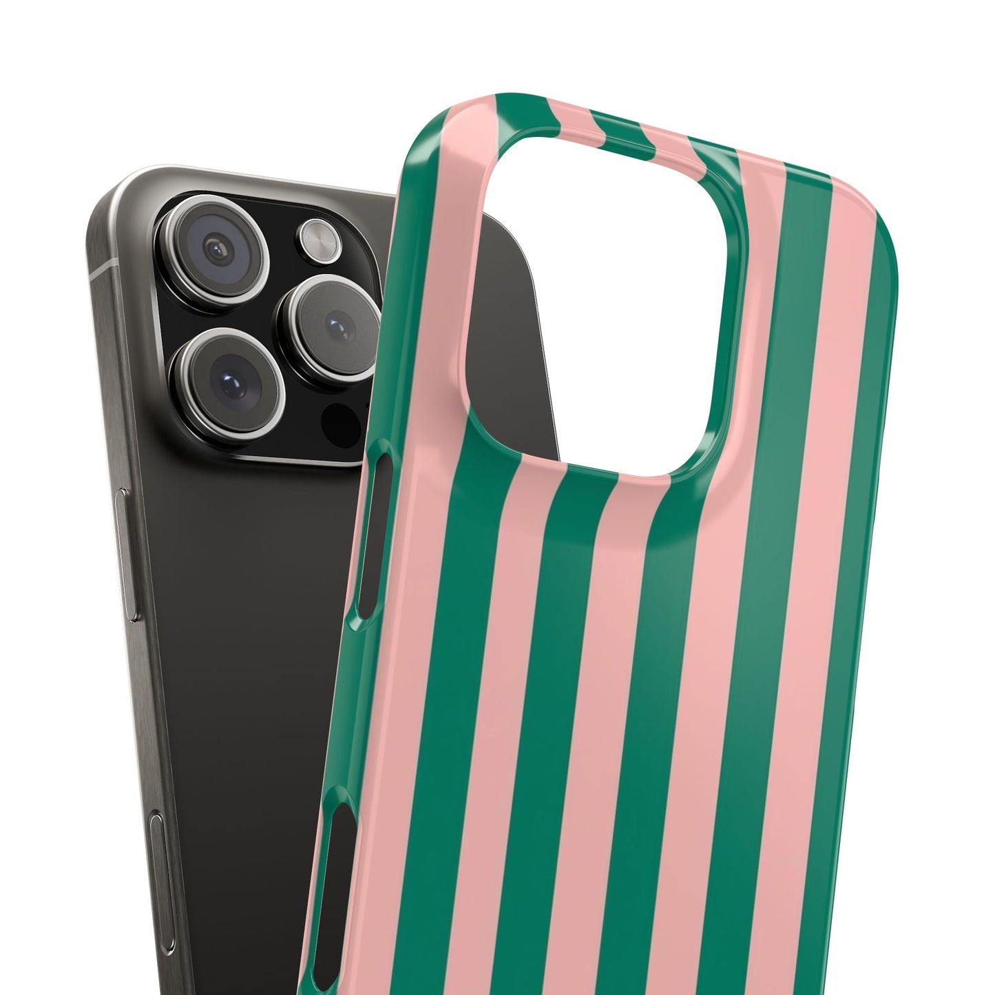 Striped Pink & Green