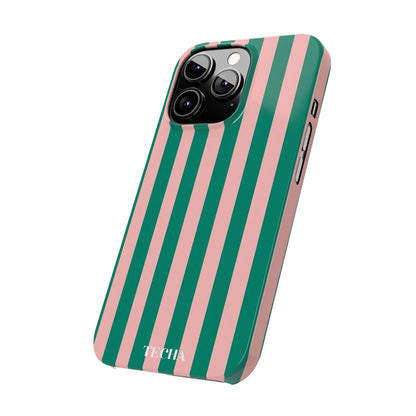 Striped Pink & Green