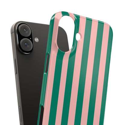 Striped Pink & Green