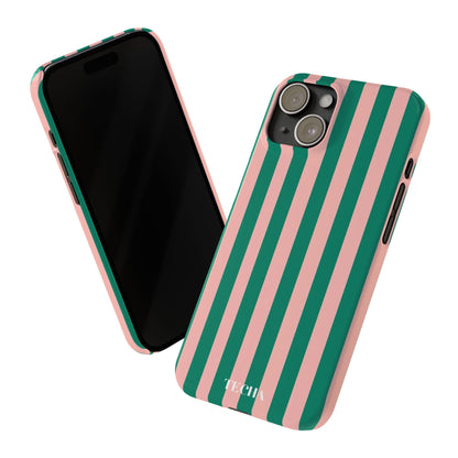 Striped Pink & Green