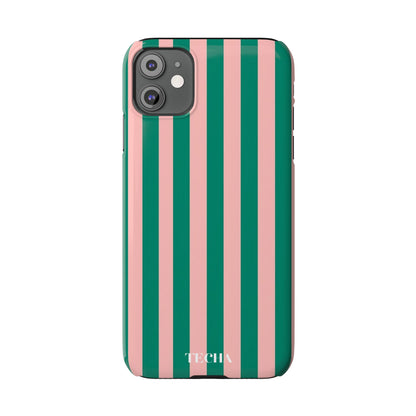 Striped Pink & Green