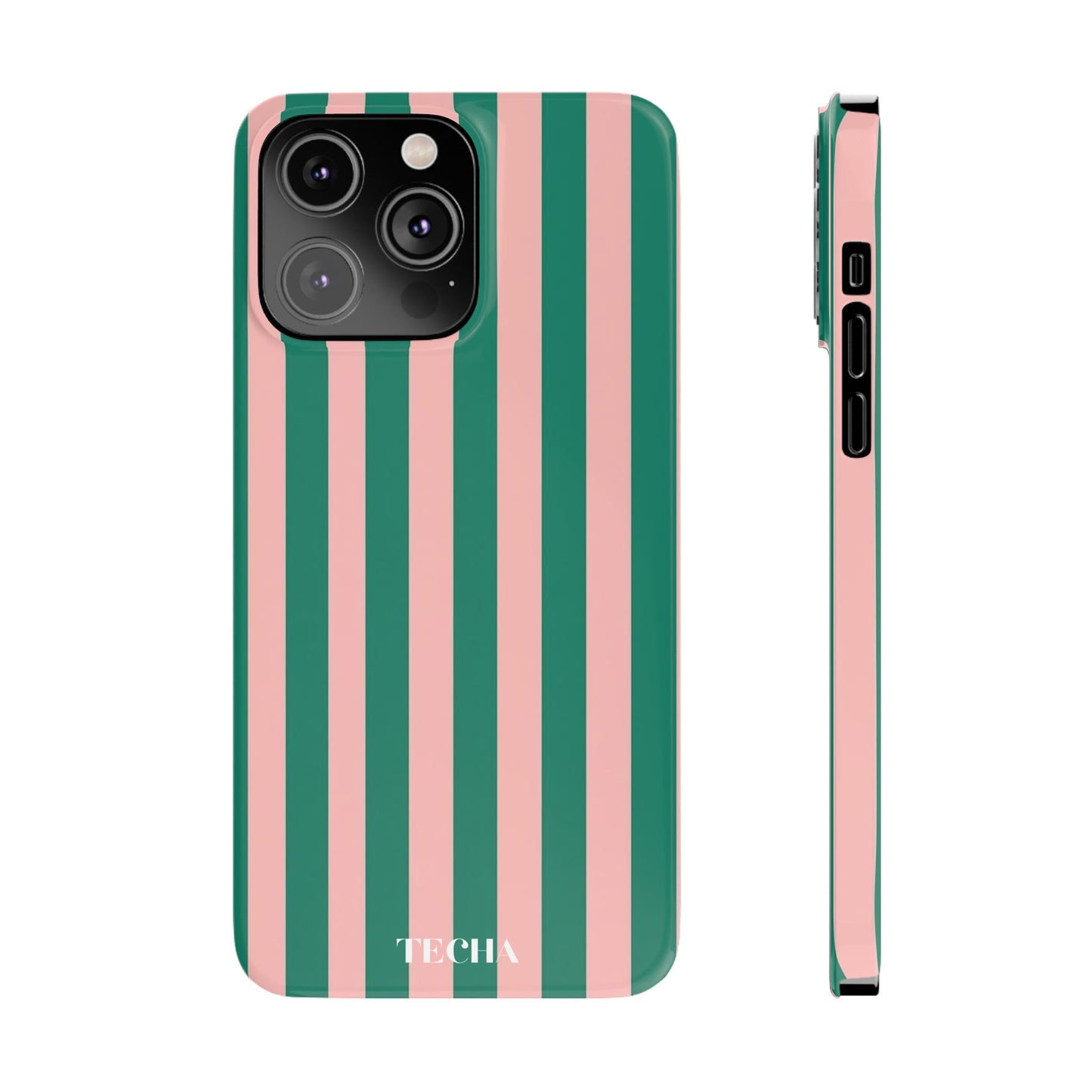 Striped Pink & Green