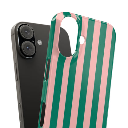 Striped Pink & Green