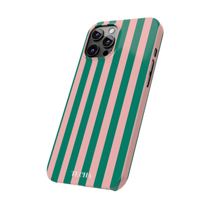 Striped Pink & Green