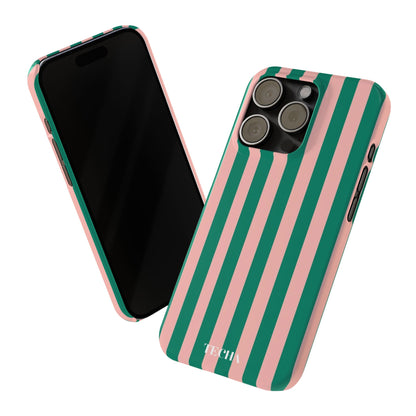 Striped Pink & Green