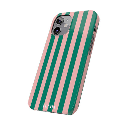 Striped Pink & Green